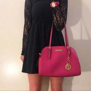 Hot pink LIZ CLAIBORNE leather purse